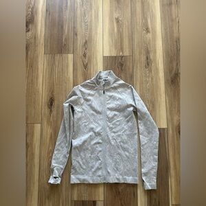 Gymshark womens Gray Zip Up athletic Sweater size small